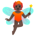 🧚🏿 fairy: dark skin tone display on Google